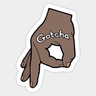 The Circle Hand Game Gotcha Sticker